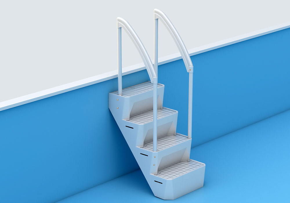 Design industriel - marche de piscine